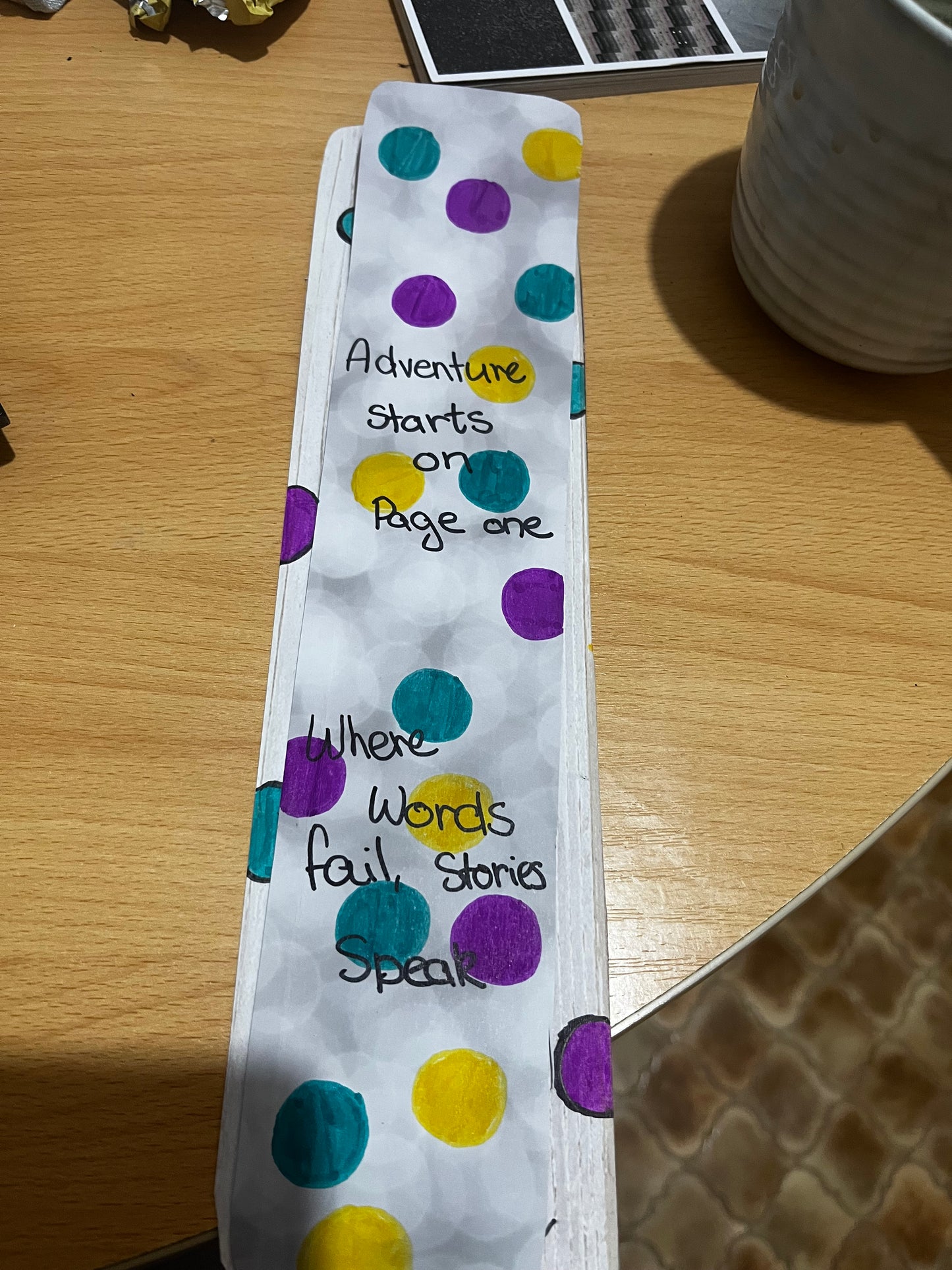 Felt Leaf Motif Bookmark